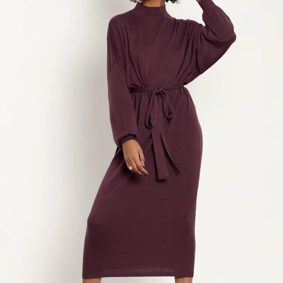 Blackmilk Dresses & Skirts - SOLD - Mauve Knit Batwing Dress